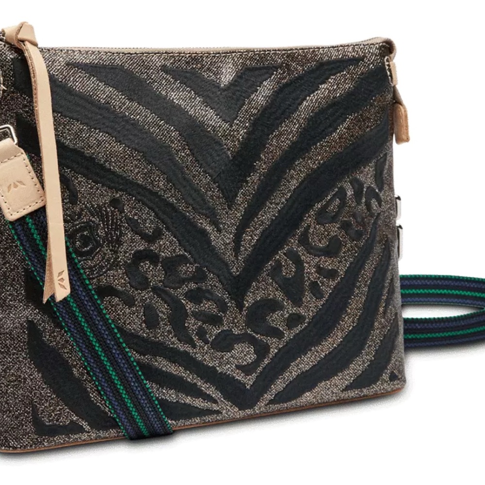 Consuela Downtown Crossbody Selena Black and Gold Women's Bag